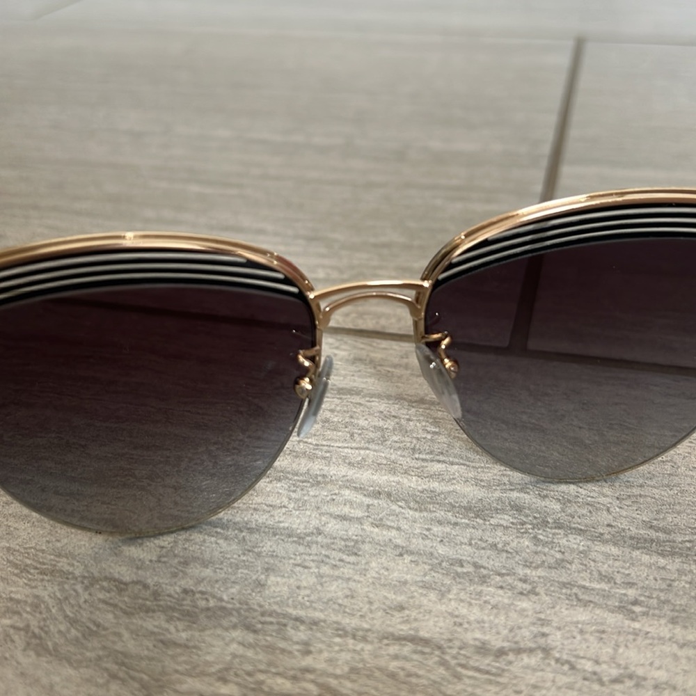 Authentic Like New Bvlgari Gold and Black Sunglasses - Picture 4 of 12